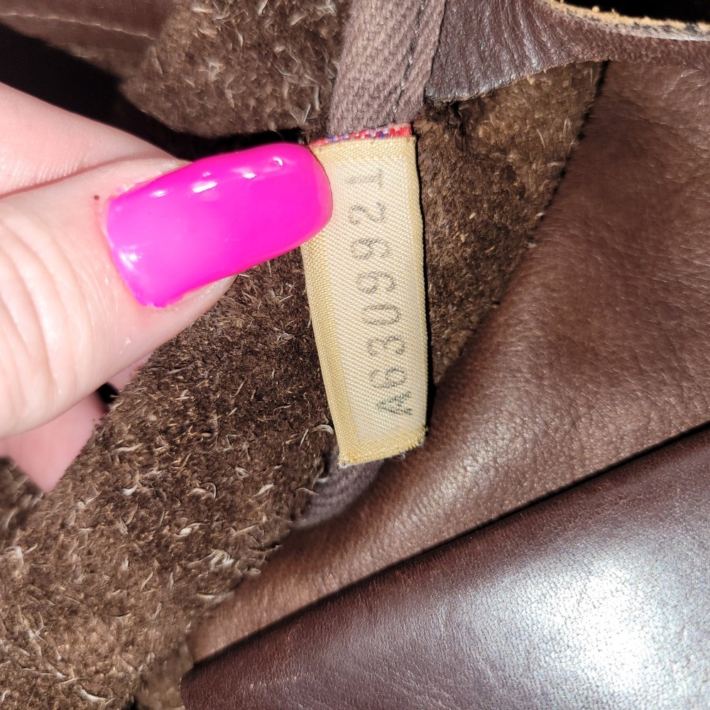 Vintage Dooney & Bourke Hobo Sac Bag Medium Brown Leather Shoulder Slouchy USA - Picture 11 of 14